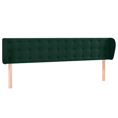 Testiera ad Orecchio Verde Scuro 163x23x78/88 cm in Velluto