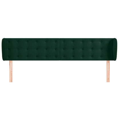 Testiera ad Orecchio Verde Scuro 163x23x78/88 cm in Velluto