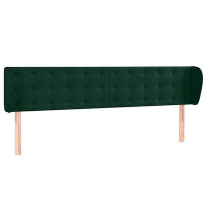 Testiera ad Orecchio Verde Scuro 183x23x78/88 cm in Velluto