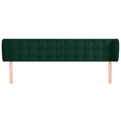Testiera ad Orecchio Verde Scuro 183x23x78/88 cm in Velluto