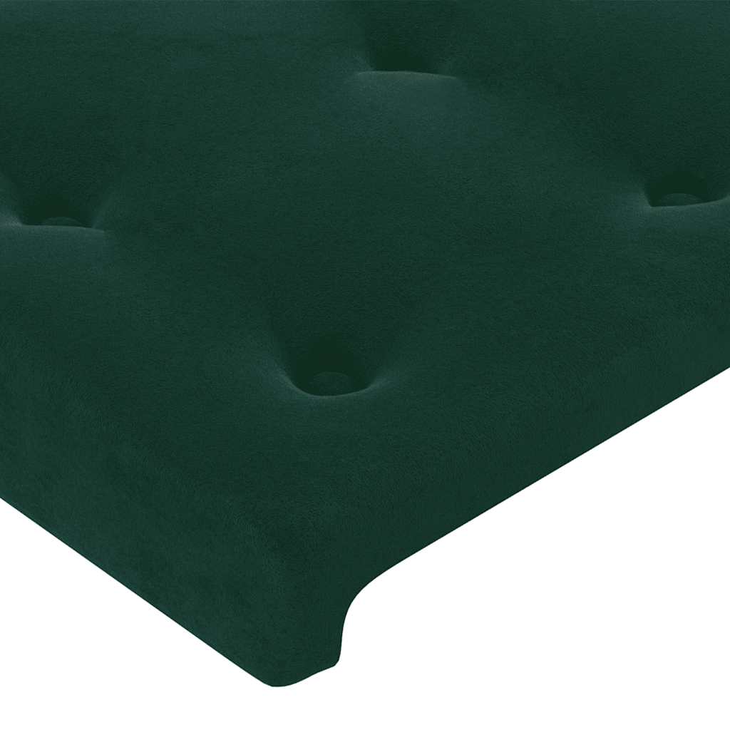 Testiera ad Orecchio Verde Scuro 183x23x78/88 cm in Velluto