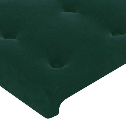 Testiera ad Orecchio Verde Scuro 183x23x78/88 cm in Velluto
