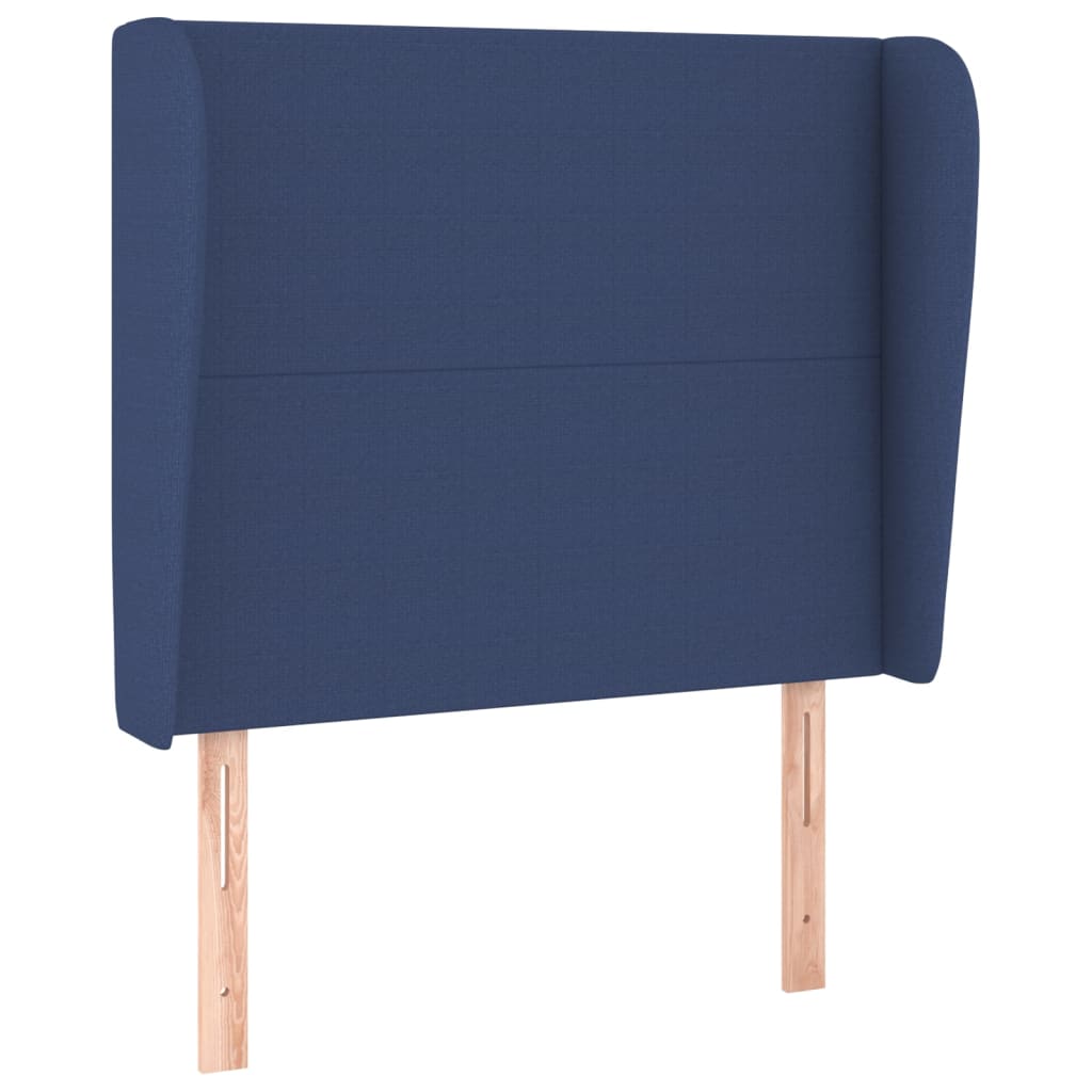 Testiera ad Orecchio Blu 83x23x118/128 cm in Tessuto