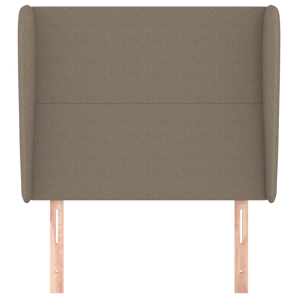 Testiera ad Orecchio Tortora 93x23x118/128 cm in Tessuto
