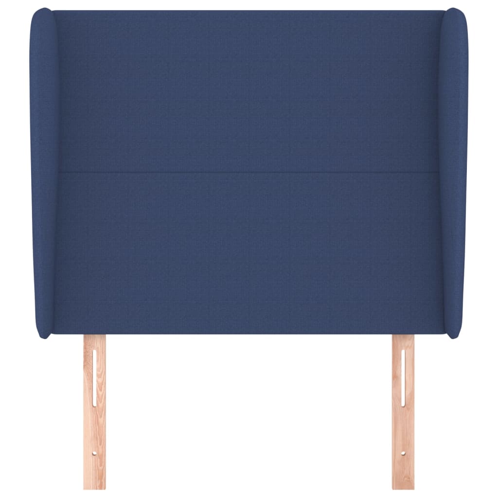Testiera ad Orecchio Blu 93x23x118/128 cm in Tessuto