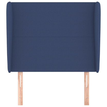 Testiera ad Orecchio Blu 93x23x118/128 cm in Tessuto