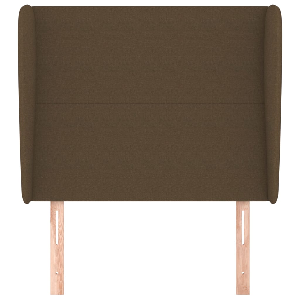 Testiera ad Orecchio Marrone Scuro 103x23x118/128 cm in Tessuto