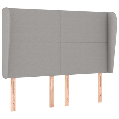 Testiera ad Orecchio Grigio Chiaro 147x23x118/128 cm in Tessuto