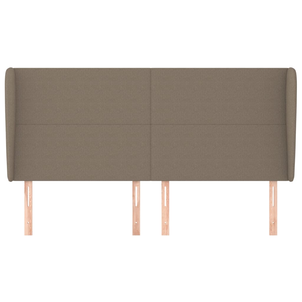 Testiera ad Orecchio Tortora 163x23x118/128 cm in Tessuto