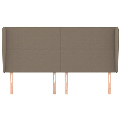 Testiera ad Orecchio Tortora 163x23x118/128 cm in Tessuto