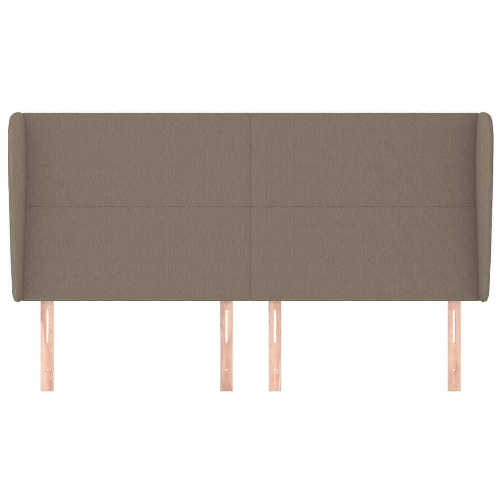 Testiera ad Orecchio Tortora 183x23x118/128 cm in Tessuto