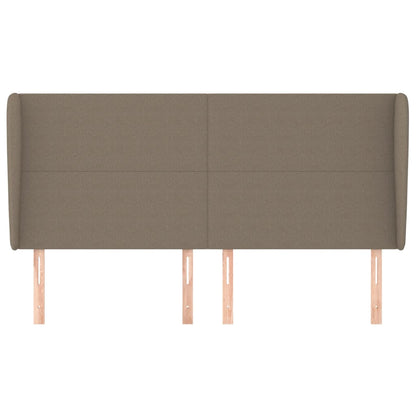 Testiera ad Orecchio Tortora 183x23x118/128 cm in Tessuto