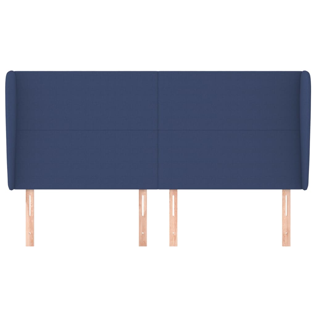 Testiera ad Orecchio Blu 183x23x118/128 cm in Tessuto