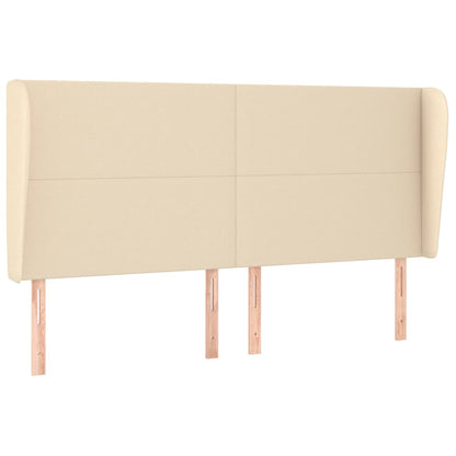 Testiera ad Orecchio Crema 203x23x118/128 cm in Tessuto