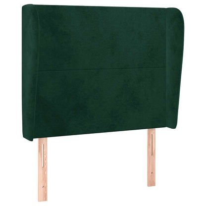 Testiera ad Orecchio Verde Scuro 93x23x118/128 cm in Velluto