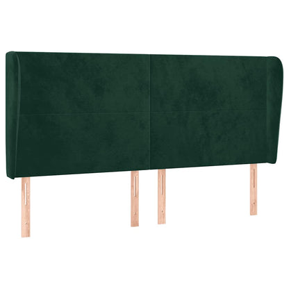 Testiera ad Orecchio Verde Scuro 183x23x118/128cm in Velluto