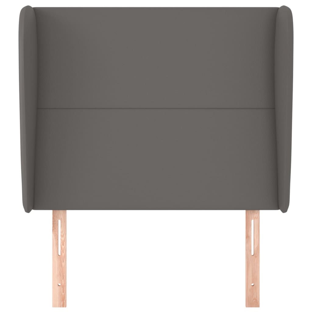 Testiera ad Orecchio Grigio Scuro 93x23x118/128cm in Similpelle