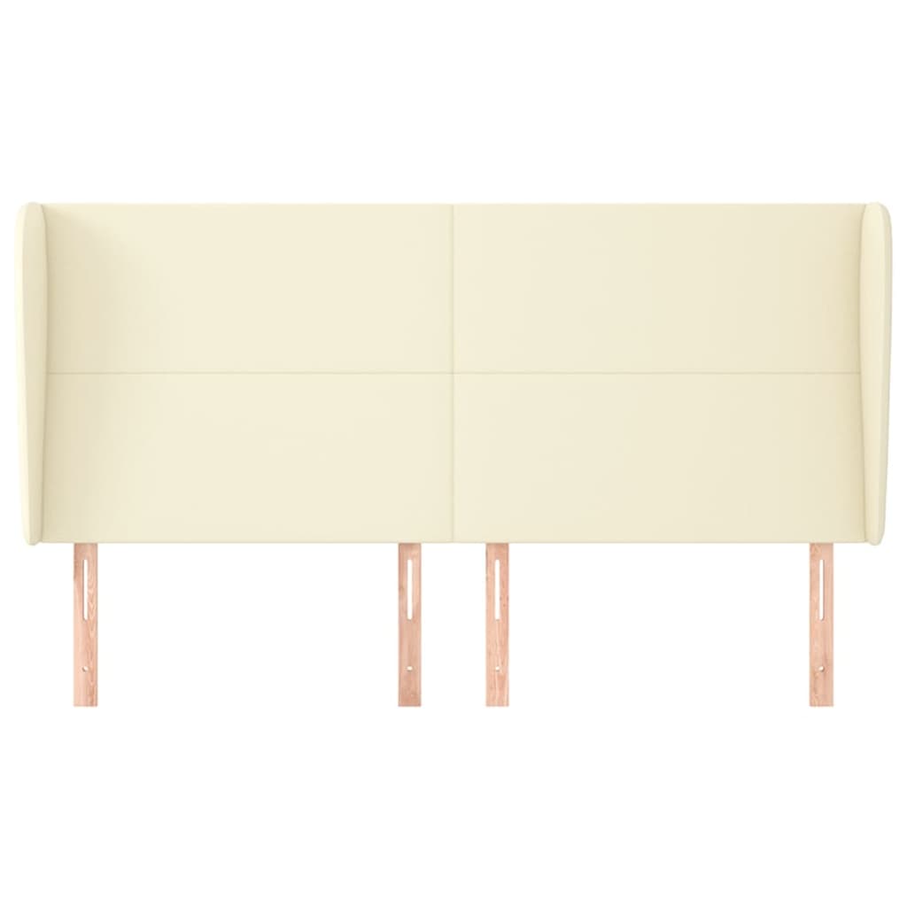 Testiera ad Orecchio Crema 163x23x118/128 cm in Similpelle