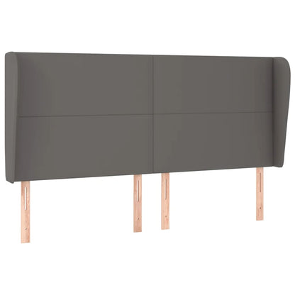 Testiera ad Orecchio Grigio 163x23x118/128cm in Similpelle