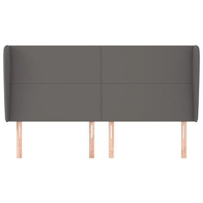 Testiera ad Orecchio Grigio 163x23x118/128cm in Similpelle