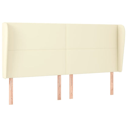 Testiera ad Orecchio Crema 183x23x118/128 cm in Similpelle