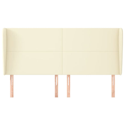 Testiera ad Orecchio Crema 183x23x118/128 cm in Similpelle
