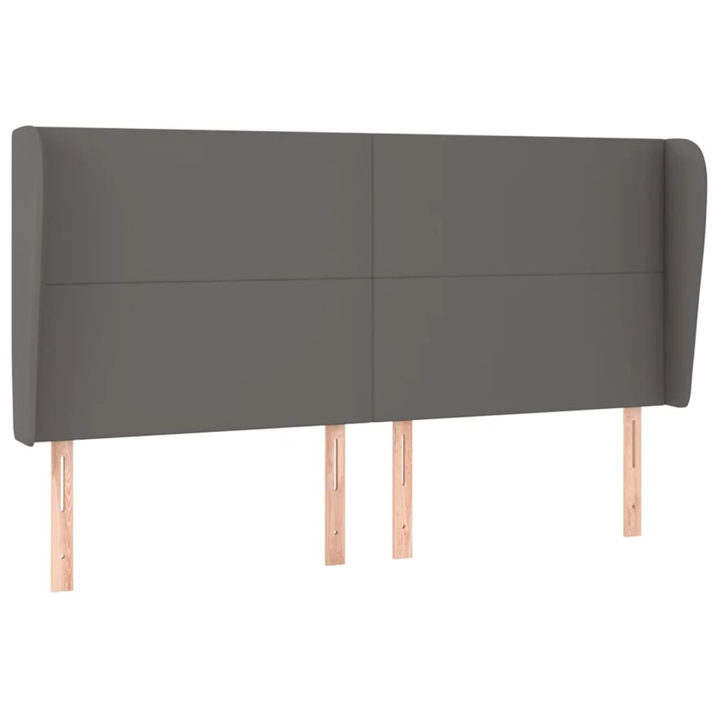 Testiera ad Orecchio Grigio 183x23x118/128cm in Similpelle