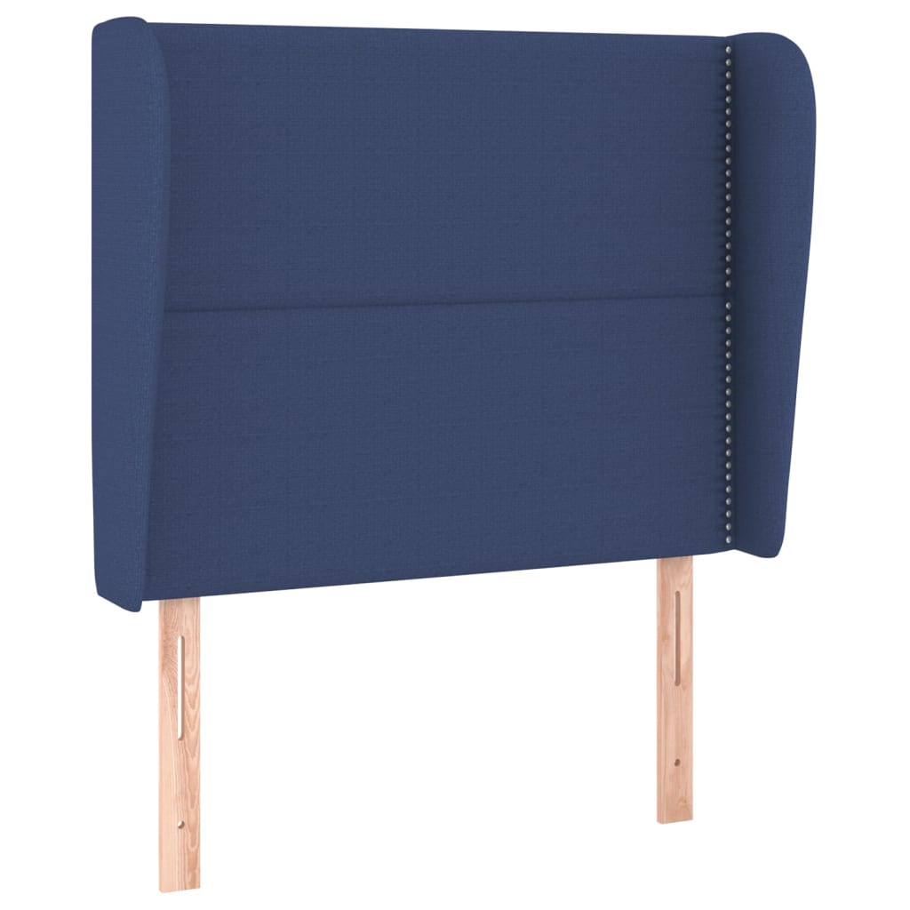 Testiera ad Orecchio Blu 83x23x118/128 cm in Tessuto