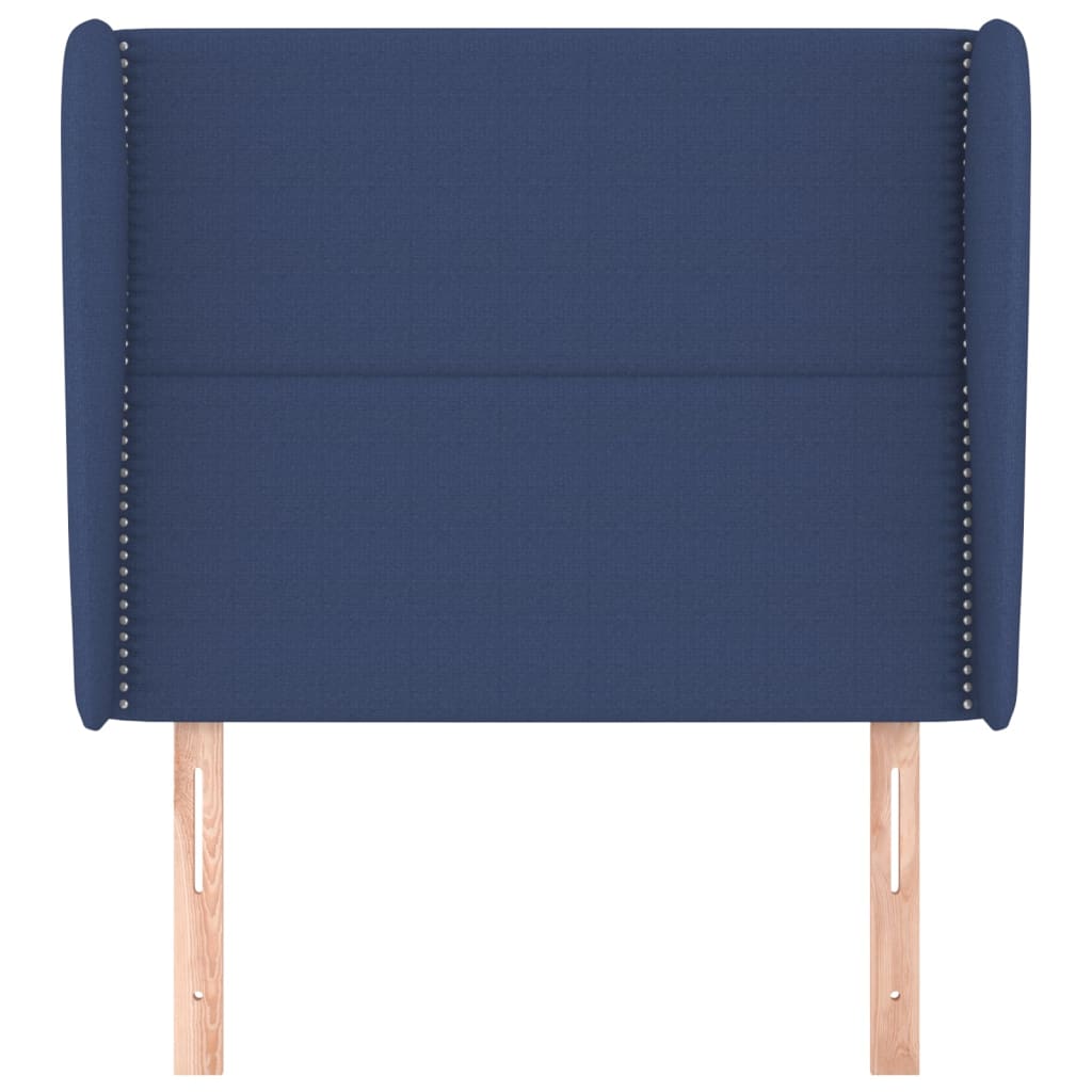 Testiera ad Orecchio Blu 83x23x118/128 cm in Tessuto