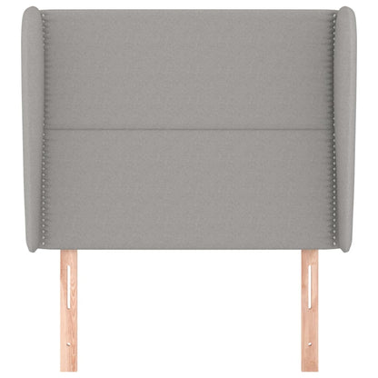 Testiera ad Orecchio Grigio Chiaro 93x23x118/128 cm in Tessuto