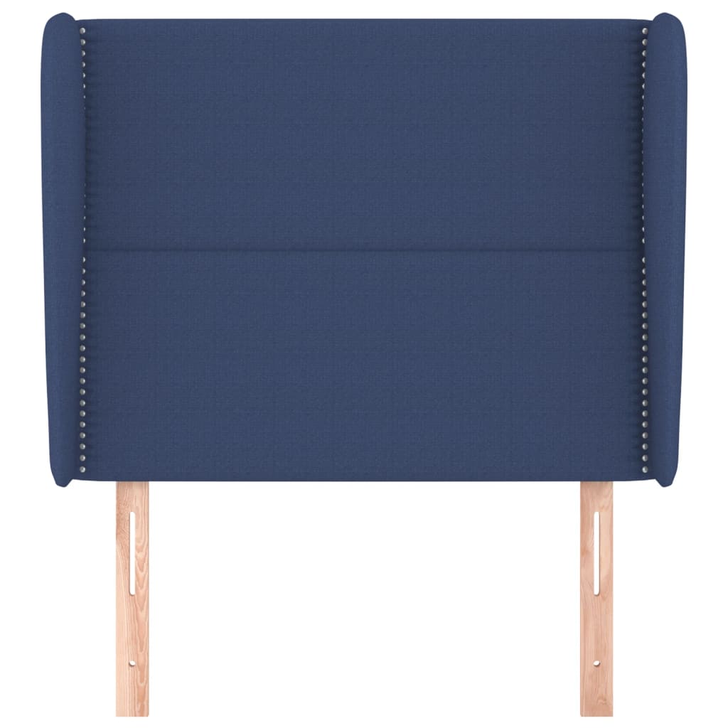 Testiera ad Orecchio Blu 93x23x118/128 cm in Tessuto