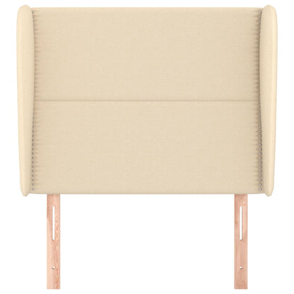 Testiera ad Orecchio Crema 103x23x118/128 cm in Tessuto