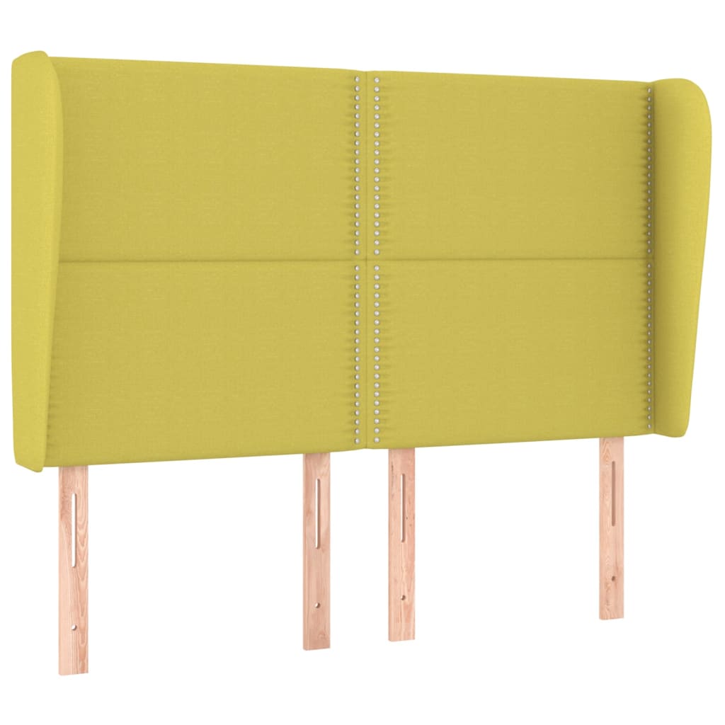 Testiera ad Orecchio Verde 147 x 23 x 118/128 cm in Tessuto