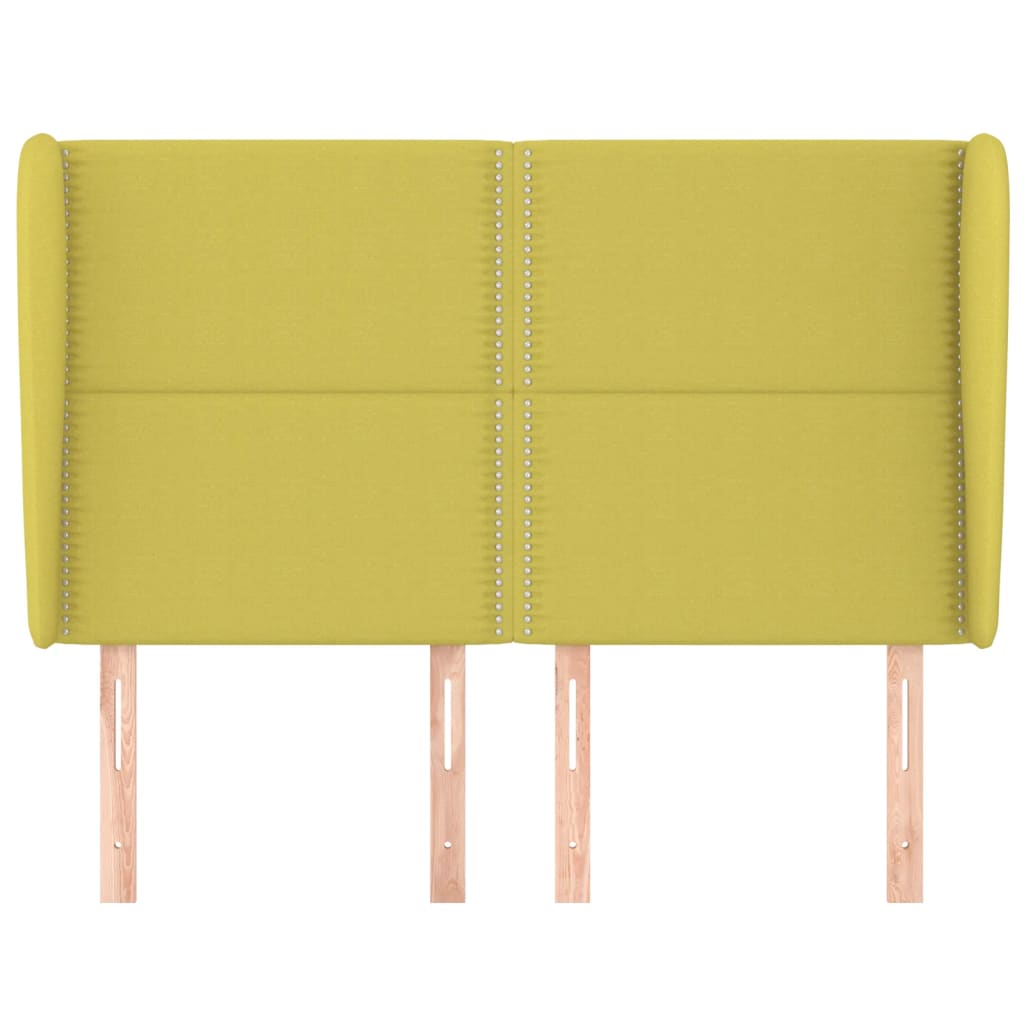Testiera ad Orecchio Verde 147 x 23 x 118/128 cm in Tessuto