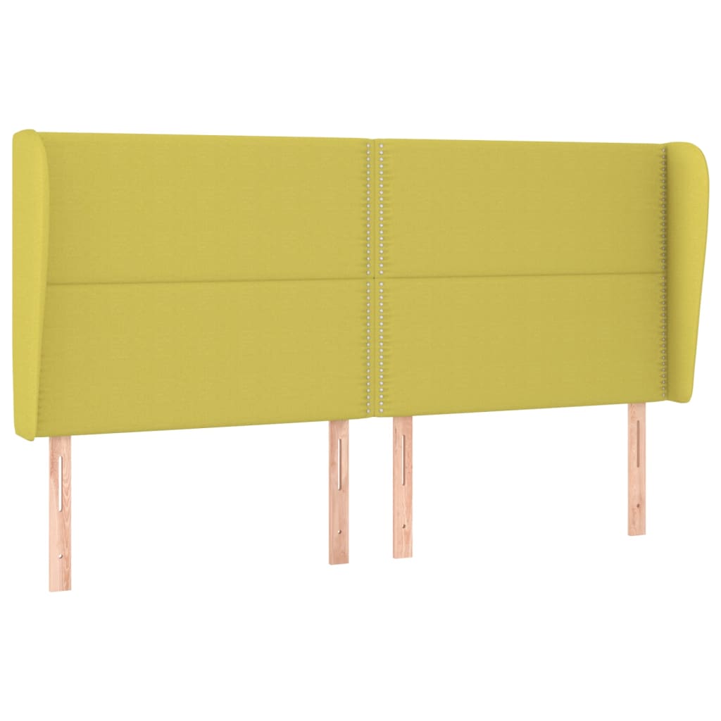 Testiera ad Orecchio Verde 163x23x118/128 cm in Tessuto