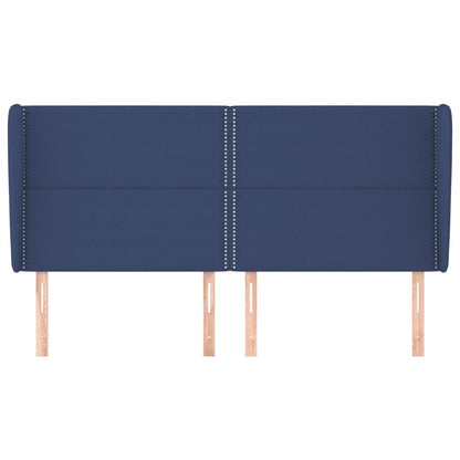 Testiera ad Orecchio Blu 183x23x118/128 cm in Tessuto