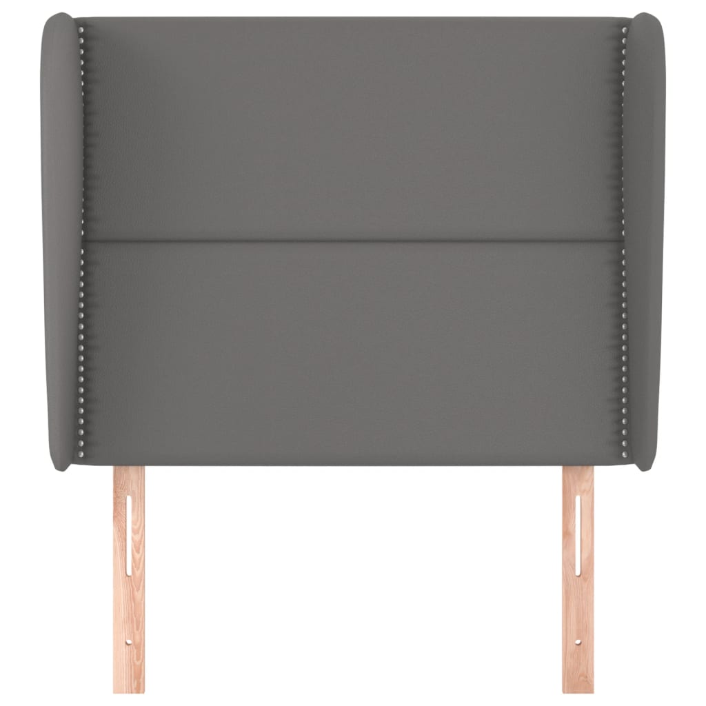 Testiera ad Orecchio Grigio Scuro 93x23x118/128cm in Similpelle