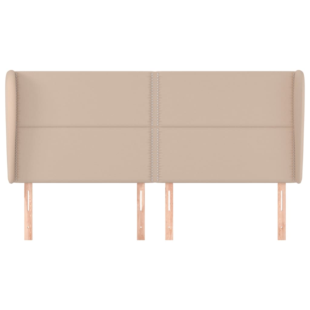 Testiera ad Orecchio Cappuccino 203x23x118/128 cm in Similpelle
