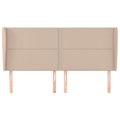 Testiera ad Orecchio Cappuccino 203x23x118/128 cm in Similpelle