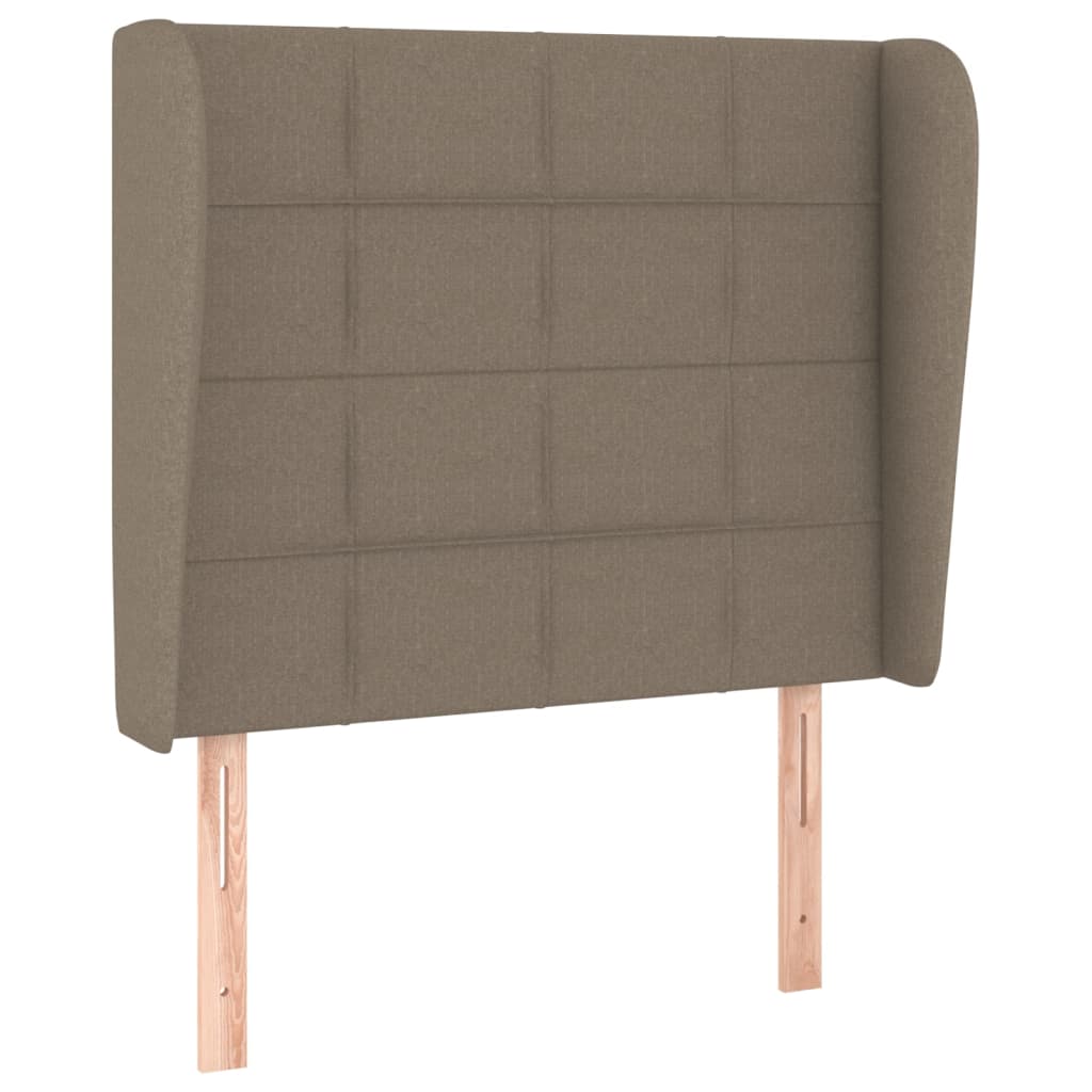 Testiera ad Orecchio Tortora 83x23x118/128 cm in Tessuto