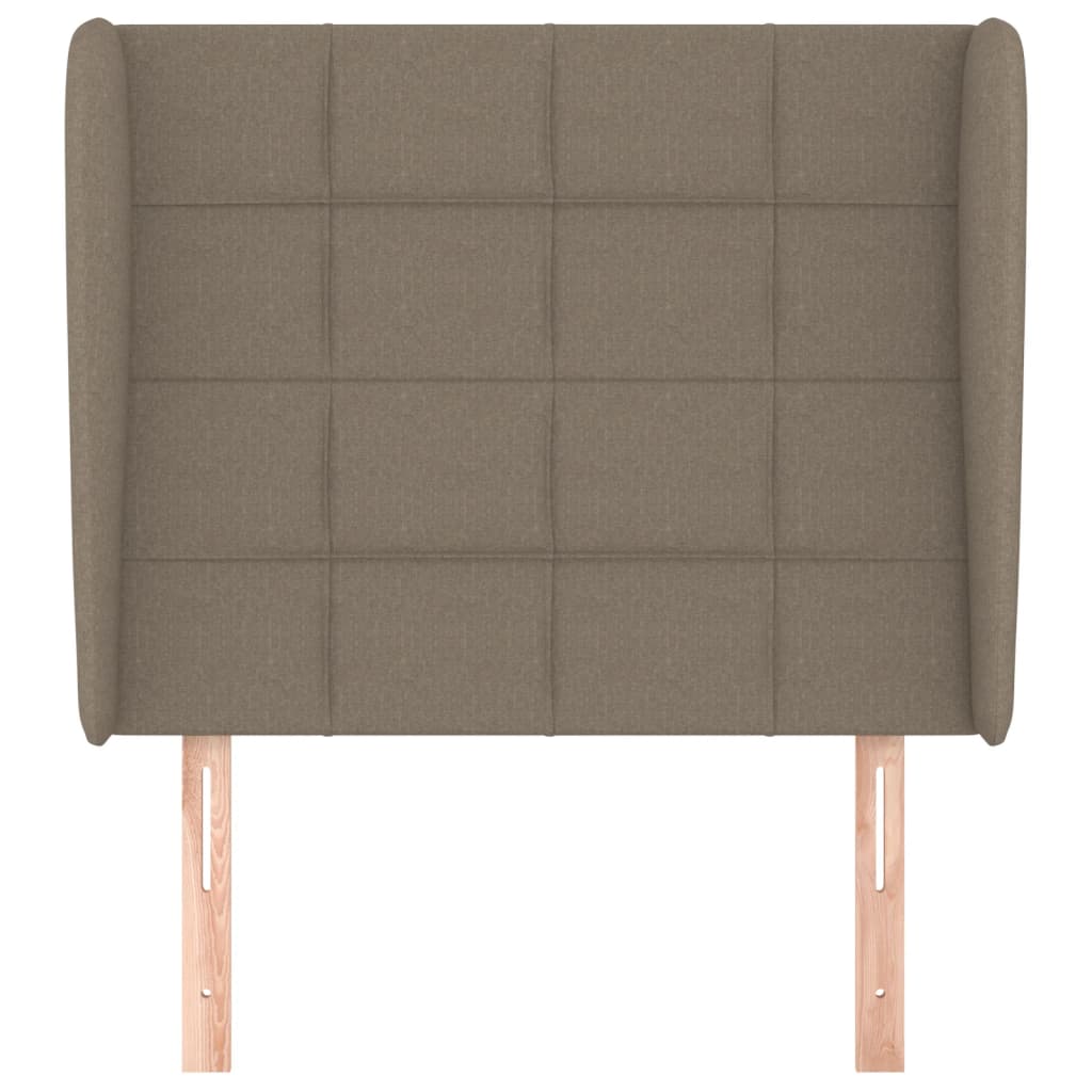 Testiera ad Orecchio Tortora 83x23x118/128 cm in Tessuto