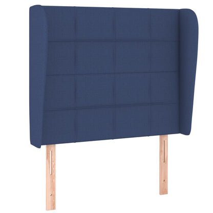 Testiera ad Orecchio Blu 83x23x118/128 cm in Tessuto
