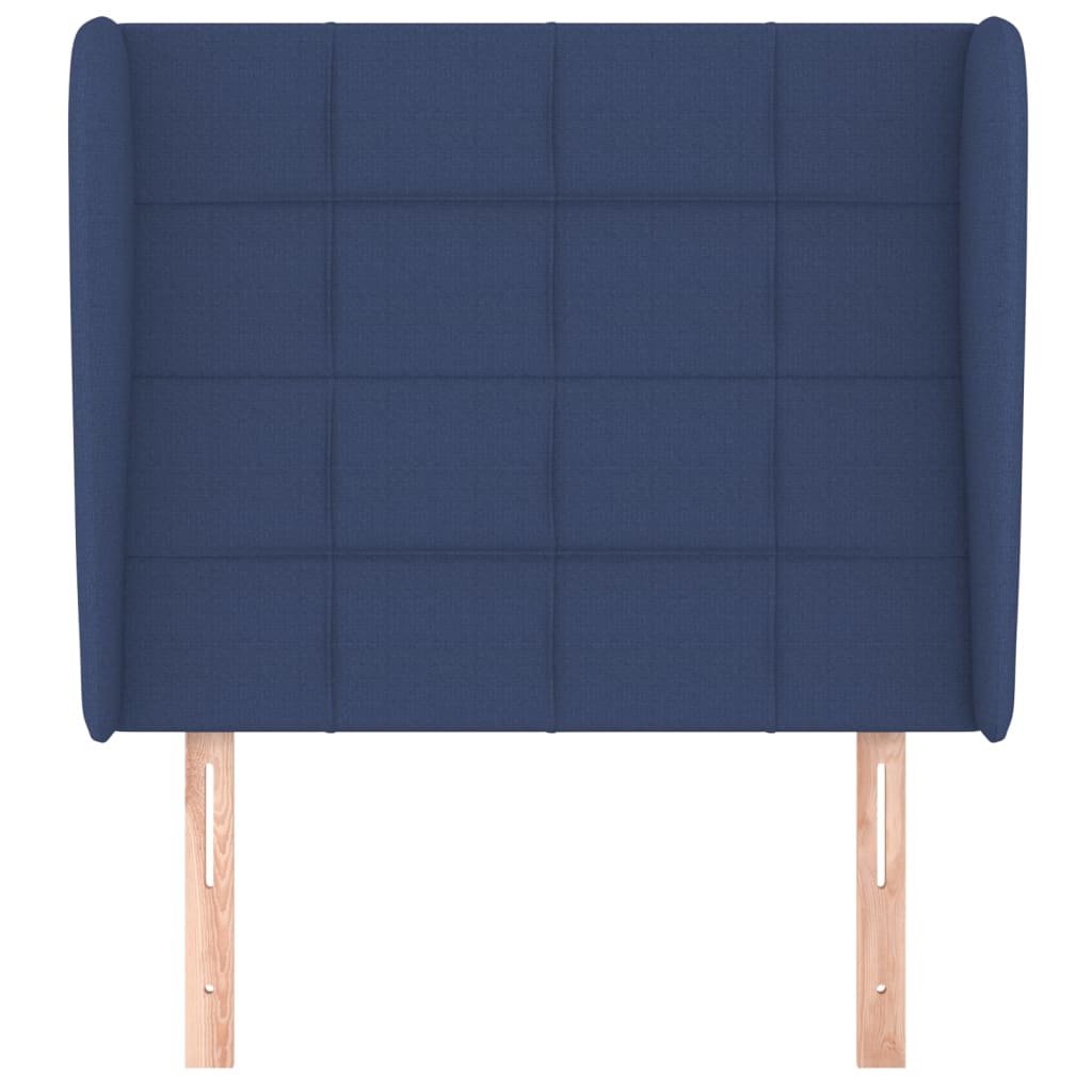 Testiera ad Orecchio Blu 83x23x118/128 cm in Tessuto