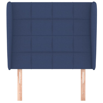 Testiera ad Orecchio Blu 103x23x118/128 cm in Tessuto