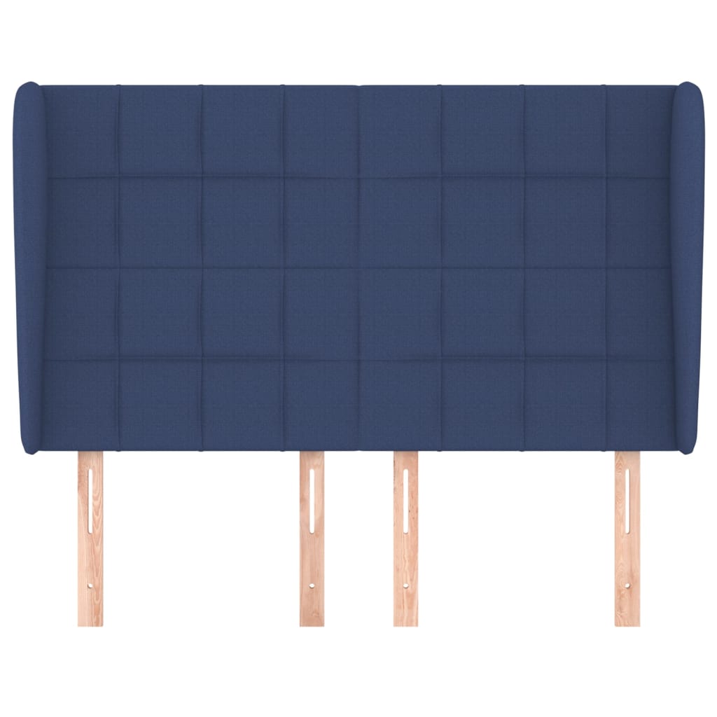 Testiera ad Orecchio Blu 147 x 23 x 118/128 cm in Tessuto