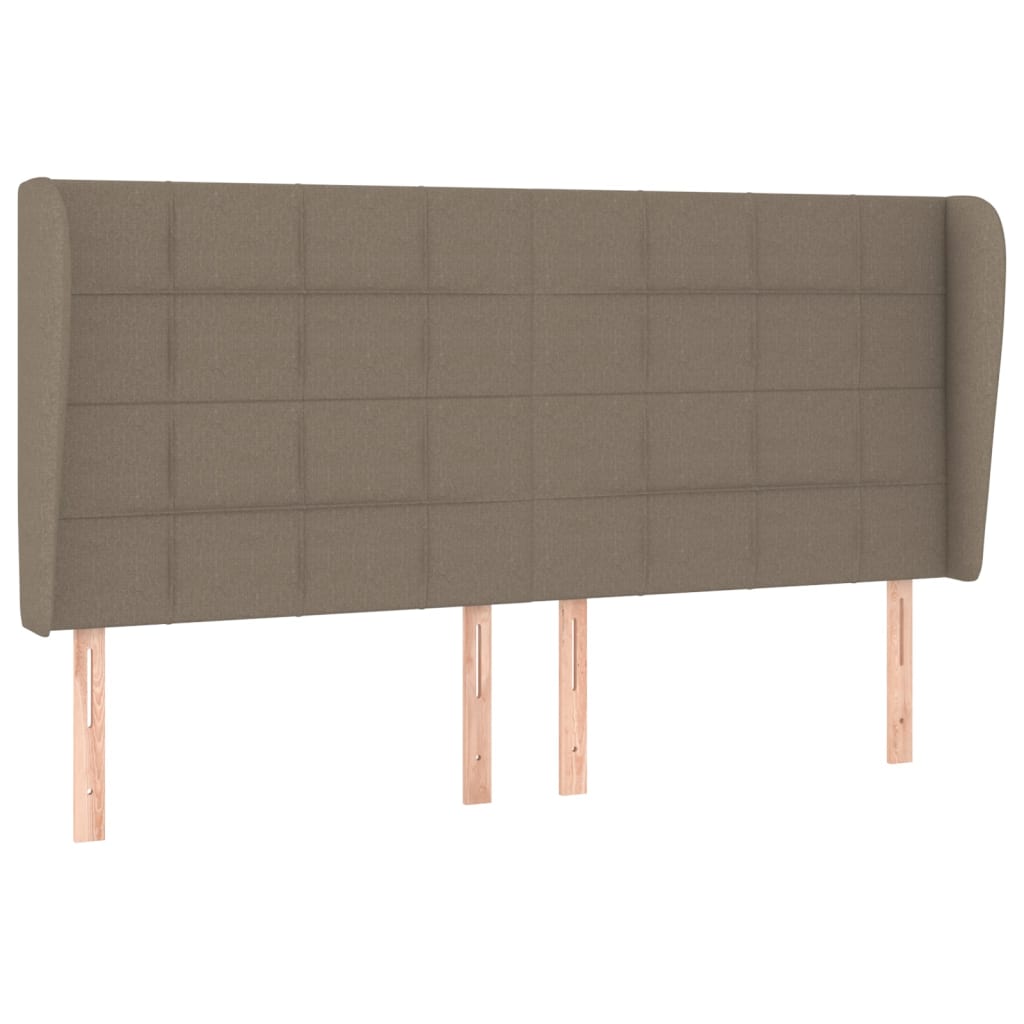 Testiera ad Orecchio Tortora 163x23x118/128 cm in Tessuto