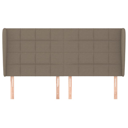 Testiera ad Orecchio Tortora 183x23x118/128 cm in Tessuto