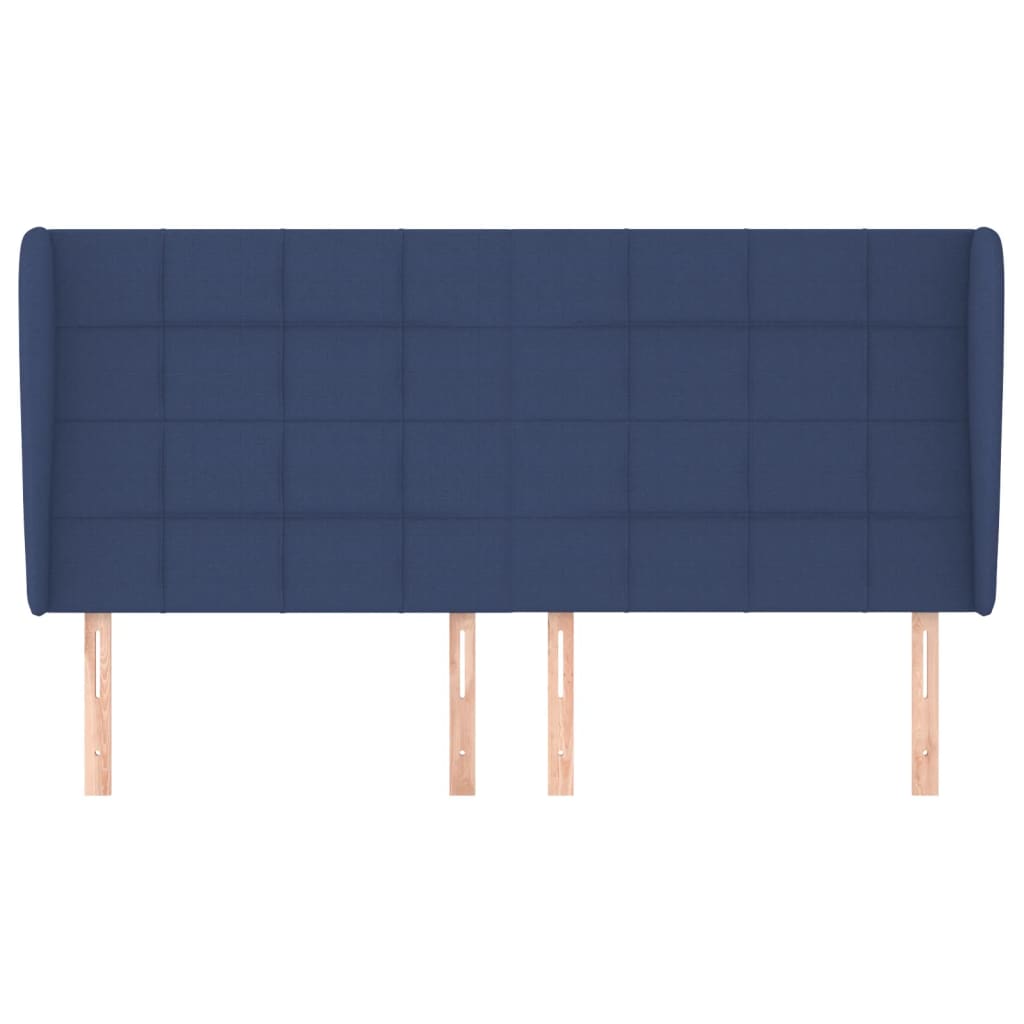 Testiera ad Orecchio Blu 203x23x118/128 cm in Tessuto