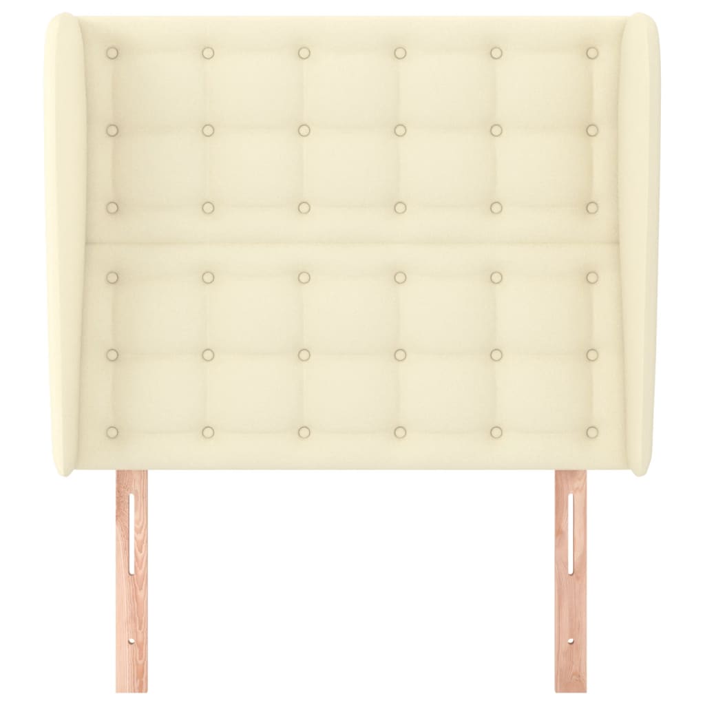 Testiera ad Orecchio Crema 83x23x118/128 cm in Similpelle