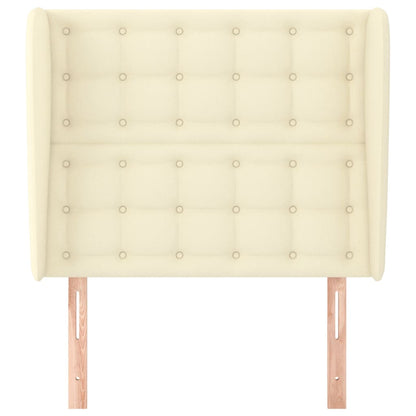 Testiera ad Orecchio Crema 93x23x118/128 cm in Similpelle
